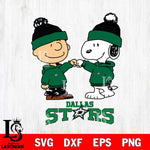 Dallas Stars Snoopy and Charlie Brown Hockey Sport Svg Eps Dxf Png File, Digital Download , Instant Download, Svg Files
