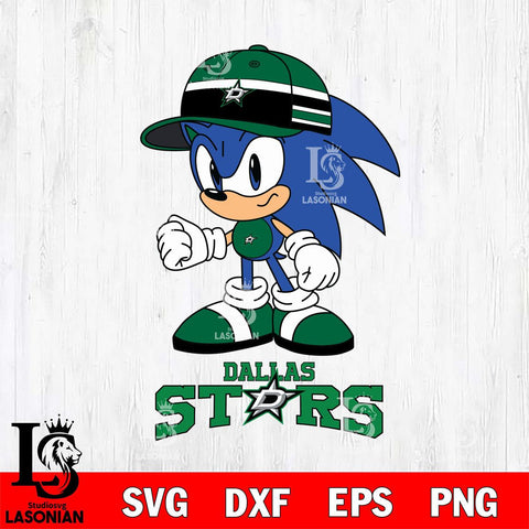 Dallas Stars Sonic NHL Hockey SVG DXF EPS PNG FILE,NHL File Cut,Disney Digital Download,Instant Download, Silhouette