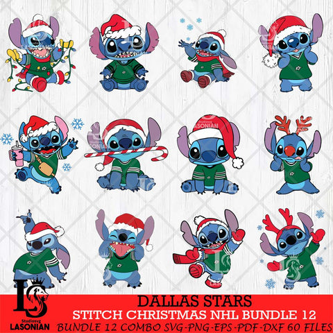 Dallas Stars Stitch Sport Christmas NHL Bundle 12 Svg Eps Dxf Png File, Digital Download, Instant Download