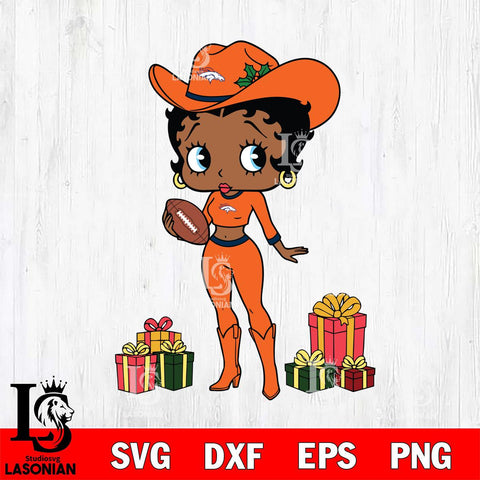 Denver Broncos Betty Boop Cowboy Football File Cut, NFL SVG DXF EPS PNG PDF File, Digital Download , Criucut , Silhouette