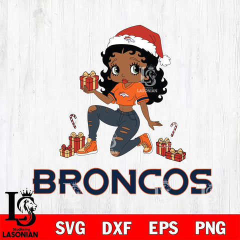 Denver Broncos Betty Boop Gift File Cut, NFL SVG DXF EPS PNG PDF File, Digital Download , Criucut , Silhouette