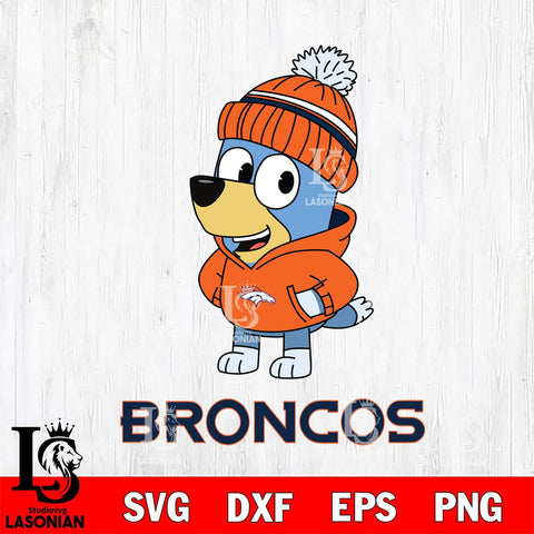 Denver Broncos Bluey Hoodie Sport Svg Eps Dxf Png File, Digital Download ,Instant Download, Cricut File