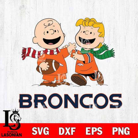 Denver Broncos Charlie Brown & Linus Football Cricut,Christmas SVG DXF EPS PNG FILE, Digital Download,Instant Download, Silhouette