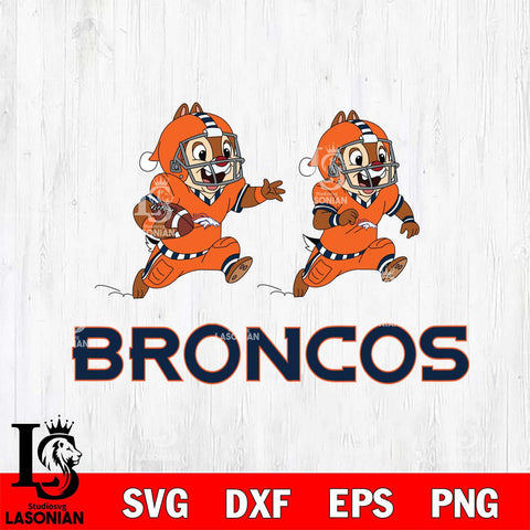 Denver Broncos Chip & Dale Football Cricut,Christmas SVG DXF EPS PNG FILE, Digital Download,Instant Download, Silhouette