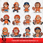 Denver Broncos Chucky Horror Bundle 12 SVG Svg Eps Dxf Png File, Bundle NFL svg, Digital Download, Instant Download