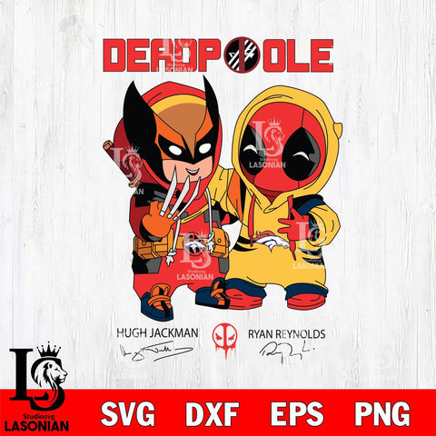 Denver Broncos Deadpool Wolverine Sport Svg Eps Dxf Png File, Digital Download, Instant Download