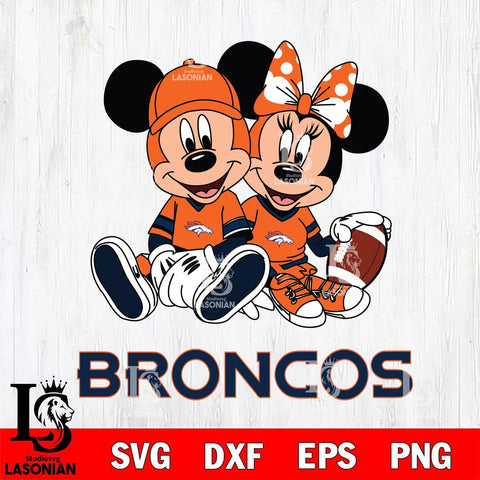 Denver Broncos Disney Mickey And Minnie Football Svg Eps Dxf Png File, NFL svg , Digital Download , Instant Download, Cricut File