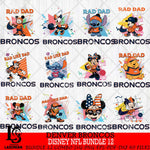 Denver Broncos Disney Rad Dad NFL Bundle 12 SVG DXF EPS PNG FILE, Father day File Cut,Digital Download,Instant Download,Disney Svg Files