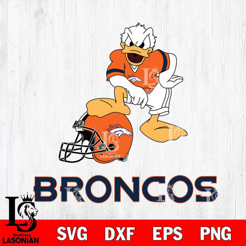 Denver Broncos Donald Duck Helmet Cricut, NFL SVG DXF EPS PNG FILE, Digital Download,Instant Download, Silhouette