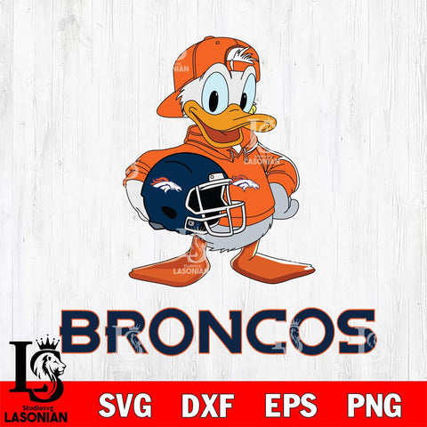 Denver Broncos Donald Duck Rugby Helmet Cricut, NFL SVG DXF EPS PNG FILE, Digital Download,Instant Download, Silhouette