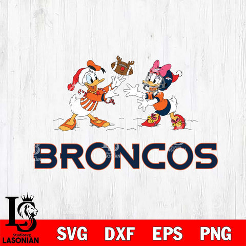 Denver Broncos Donald Duck & Daisy Duck Football Cricut,Christmas SVG DXF EPS PNG FILE, Digital Download,Instant Download, Silhouette