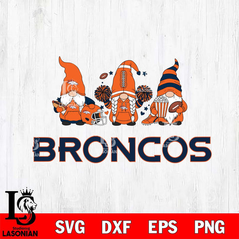 Denver Broncos Gnome Fan File Cut, NFL SVG, Digital Download , CHRISTMAS Criucut , Silhouette