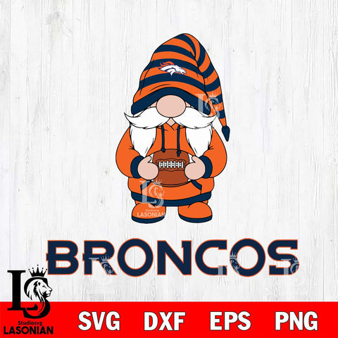 Denver Broncos Gnome Football File Cut, NFL SVG, Digital Download , CHRISTMAS Criucut , Silhouette