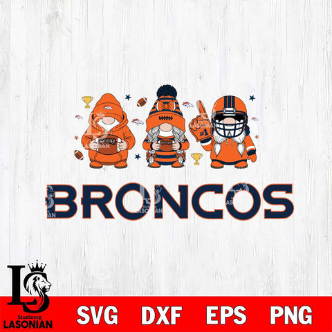 Denver Broncos Gnome #1 Football File Cut, NFL SVG, Digital Download , CHRISTMAS Criucut , Silhouette