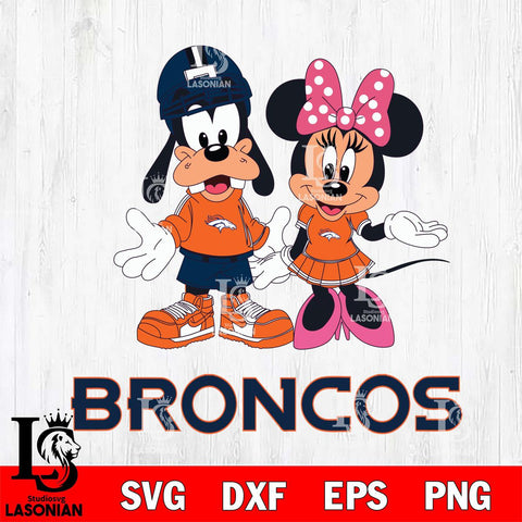 Denver Broncos Goofy and Minnie mouse Football SVG DXF EPS PNG FILE,NFL Cricut ,Football Digital Download,Instant Download, Silhouette