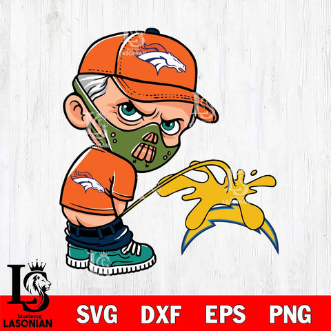 Denver Broncos Hannibal Lecter Piss On Los Angeles Chargers Svg Eps Dxf Png File, Digital Download, Instant Download
