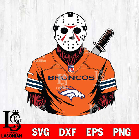 Denver Broncos Jason Voorhees Horror 4 Svg Eps Dxf Png File, NFL svg, Digital Download, Instant Download