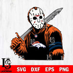 Denver Broncos Jason Voorhees Horror 7 Svg Eps Dxf Png File, NFL svg, Digital Download, Instant Download