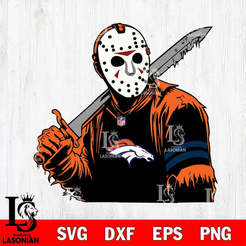 Denver Broncos Jason Voorhees Horror 7 Svg Eps Dxf Png File, NFL svg, Digital Download, Instant Download