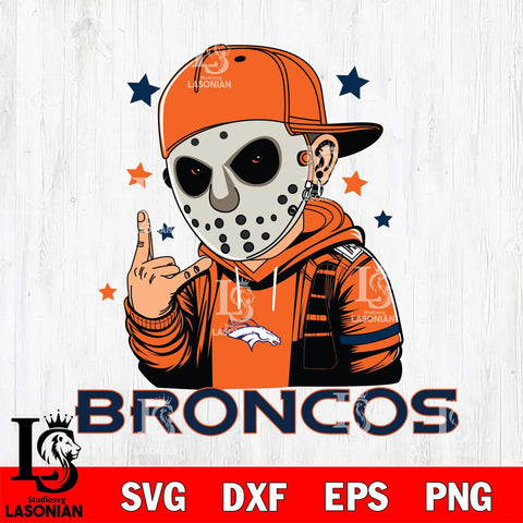 Denver Broncos Jason Voorhees Horror 9 Svg Eps Dxf Png File, NFL svg, Digital Download, Instant Download