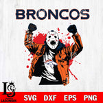 Denver Broncos Jason Voorhees Horror Halloween 3 Svg Eps Dxf Png File, Digital Download, Instant Download