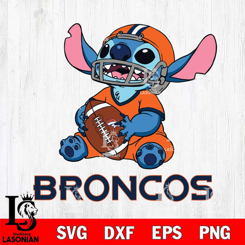 Denver Broncos Lilo and stitch Football SVG DXF EPS PNG FILE, Stitch File Cut,NFL Digital Download,Instant Download, Silhouette