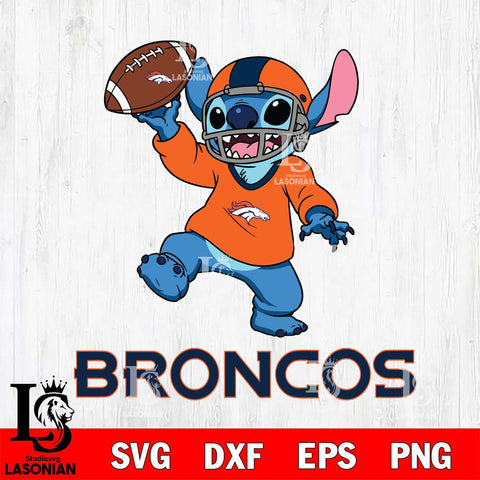 Denver Broncos Lilo and stitch Sport SVG DXF EPS PNG FILE, Stitch File Cut,NFL Digital Download,Instant Download, Silhouette