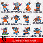 Denver Broncos Lilo and stitch Sport NFL Bundle 12 SVG DXF EPS PNG FILE,Bundle Stitch File Cut,NFL Digital Download,Instant Download, Silhouette