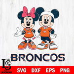 Denver Broncos Mickey And Minnie Football Svg Eps Dxf Png File, NFL svg , Digital Download , Instant Download, Cricut File