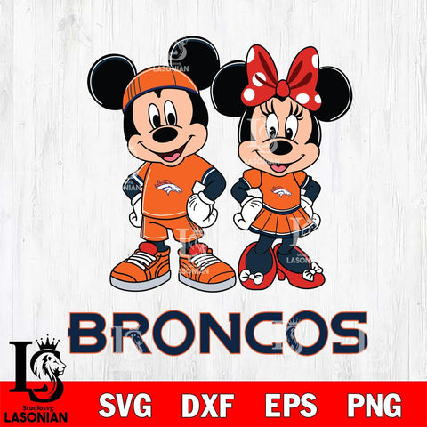 Denver Broncos Mickey And Minnie Rugby Svg Eps Dxf Png File, NFL svg , Digital Download , Instant Download, Cricut File