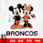 Denver Broncos Mickey Minnie Football Svg Eps Dxf Png File, NFL svg , Digital Download , Instant Download, Cricut File