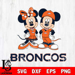 Denver Broncos Mickey Minnie Mouse rugby ball Svg Eps Dxf Png File, Bundle NFl svg , File Cut , Digital Download , Instant Download, Laser Cut Svg Files