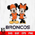 Denver Broncos Mickey Minnie Rugby Svg Eps Dxf Png File, Bundle NFl svg , File Cut , Digital Download , Instant Download, Laser Cut Svg Files