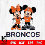 Denver Broncos Mickey Minnie Rugby ball Svg Eps Dxf Png File, Bundle NFl svg , File Cut , Digital Download , Instant Download, Laser Cut Svg Files
