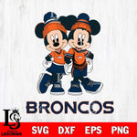 Denver Broncos Mickey Minnie Valentine Football Svg Eps Dxf Png File, NFL svg , Digital Download , Instant Download, Cricut File