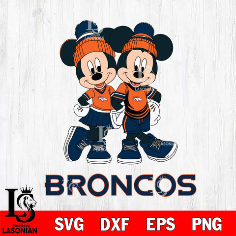 Denver Broncos Mickey Minnie Valentine Football Svg Eps Dxf Png File, NFL svg , Digital Download , Instant Download, Cricut File