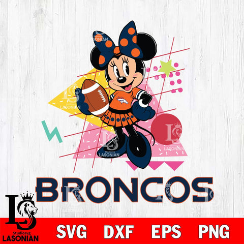 Denver Broncos Minnie Mouse Sport SVG DXF EPS PNG FILE, Disney Father day File Cut,Digital Download,Instant Download,Disney Svg Files