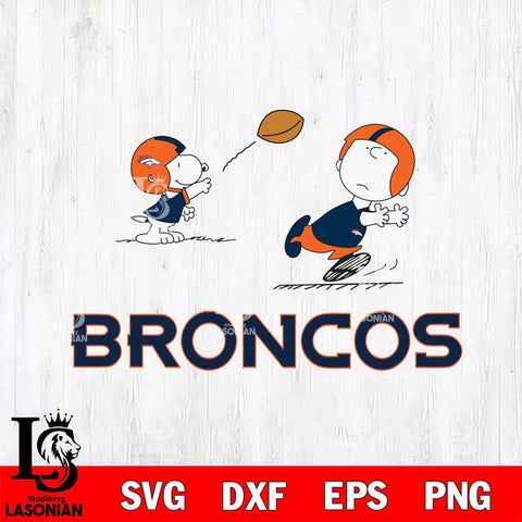 Denver Broncos Peanuts play football SVG DXF EPS PNG FILE,Snoopy File Cut, Nfl Digital Download,Instant Download, Silhouette