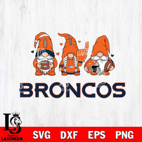 Denver Broncos Rugby Gnome File Cut, NFL SVG, Digital Download , CHRISTMAS Criucut , Silhouette