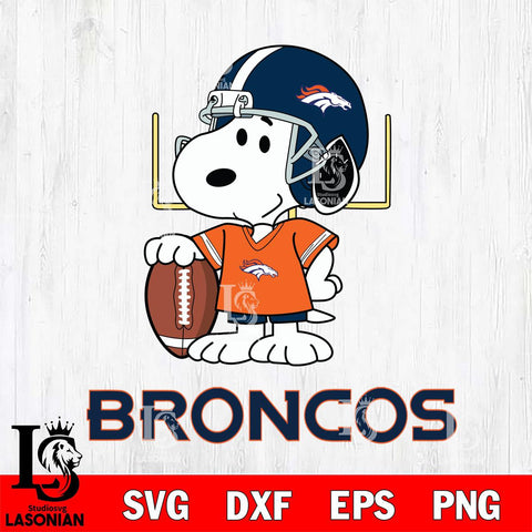 Denver Broncos Snoopy Player Football SVG DXF EPS PNG FILE,Snoopy File Cut, Nfl Digital Download,Instant Download, Silhouette