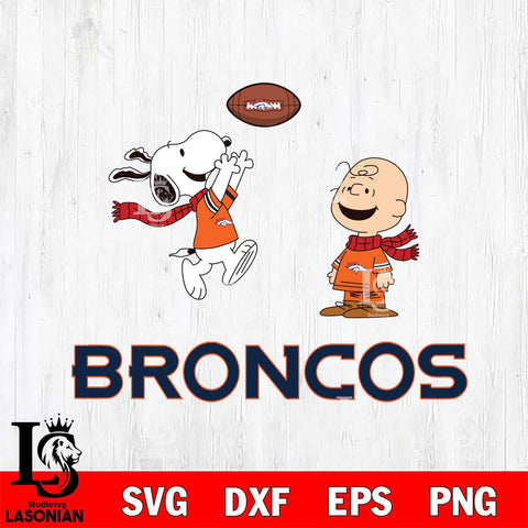 Denver Broncos Snoopy & Charlie Brown Football Cricut,Christmas SVG DXF EPS PNG FILE, Digital Download,Instant Download, Silhouette