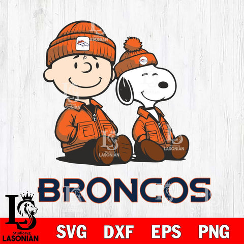 Denver Broncos Snoopy and Charlie Sport Svg Eps Dxf Png File, Cut file Digital Download ,Instant Download, Cricut File