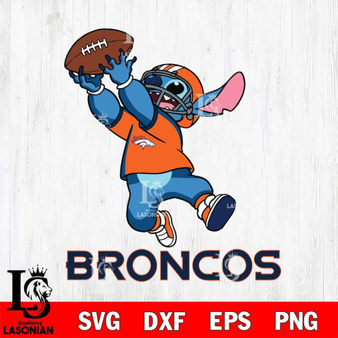 Denver Broncos Stitch Rugby Ball SVG DXF EPS PNG FILE, Stitch File Cut,NFL Digital Download,Instant Download, Silhouette