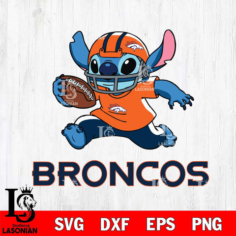 Denver Broncos Stitch Run Football SVG DXF EPS PNG FILE, Stitch File Cut,NFL Digital Download,Instant Download, Silhouette