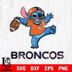 Denver Broncos Stitch dance rugby ball SVG DXF EPS PNG FILE, Stitch File Cut,NFL Digital Download,Instant Download, Silhouette