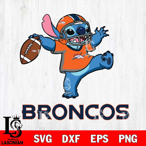 Denver Broncos Stitch dance rugby ball SVG DXF EPS PNG FILE, Stitch File Cut,NFL Digital Download,Instant Download, Silhouette