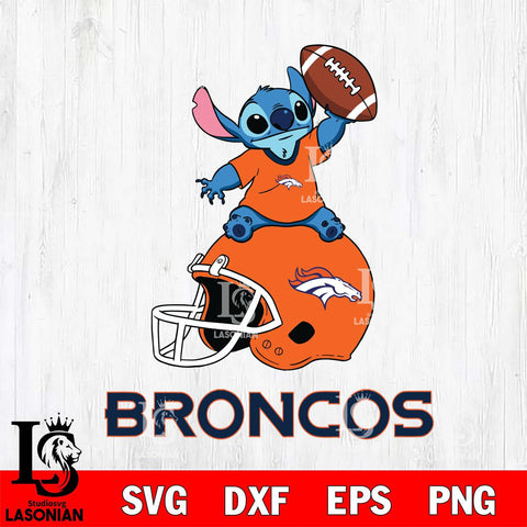 Denver Broncos Stitch helmet football SVG DXF EPS PNG FILE, Stitch File Cut,NFL Digital Download,Instant Download, Silhouette
