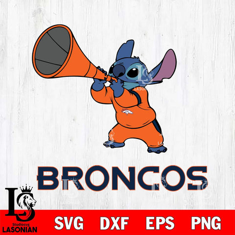 Denver Broncos Stitch vuvuzela SVG DXF EPS PNG FILE, NFL File Cut, Digital Download,Instant Download, Silhouette, Cricut