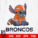 Denver Broncos Stitch with a football SVG DXF EPS PNG FILE, NFL File Cut, Digital Download,Instant Download, Silhouette, Cricut