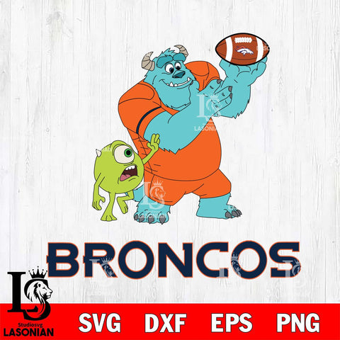 Denver Broncos Sully & Mike Football Cricut,Christmas SVG DXF EPS PNG FILE, Digital Download,Instant Download, Silhouette